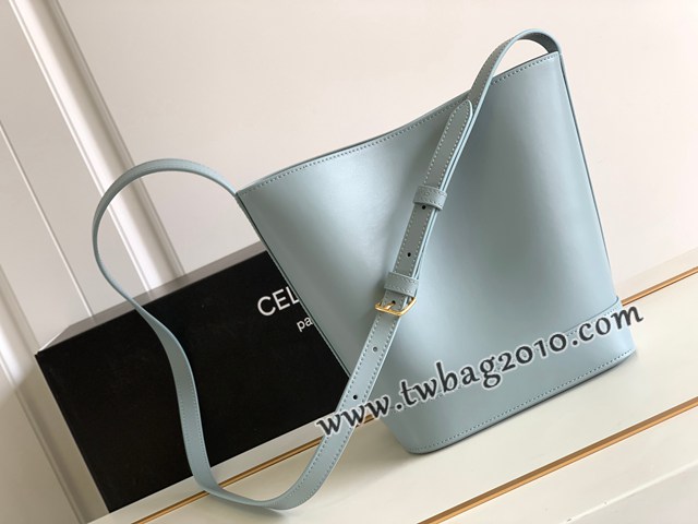Celine專櫃2023s春夏新品CUIR TRIOMPHE小號繡花光滑牛皮水桶包 賽琳百搭斜挎肩背女包 sldj2432
